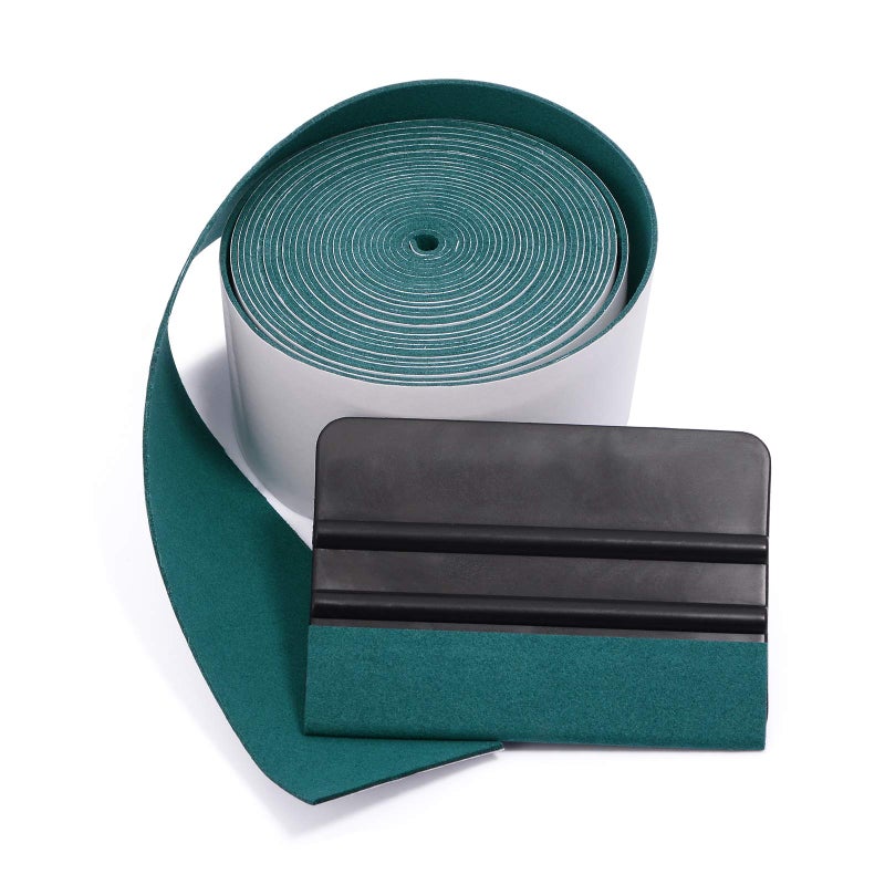 FOSHIO Micro Fiber Felt for Squeegee Edge Wrapping 5 Meters Length - Dark Green Suede Felt to Cover The Edges of Hard Card Squeegees - Image 4
